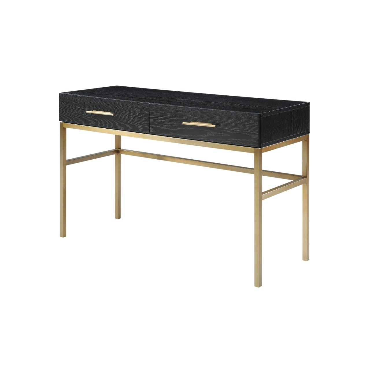 Tulip Black Wood & Gold Desk